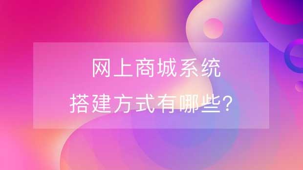 网上商城系统搭建方式有哪些?